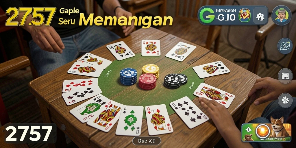 Screenshot permainan Gaple yang seru dan interaktif.