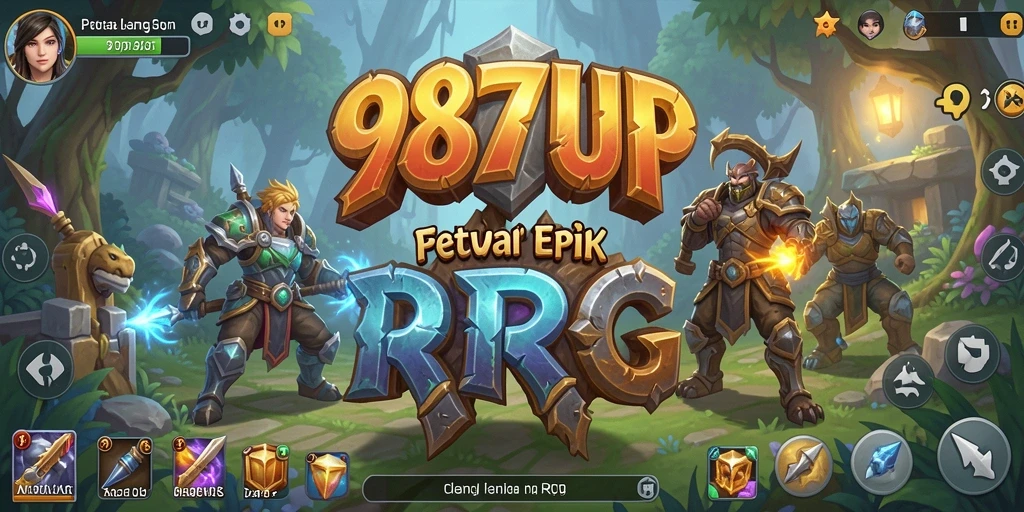 Tampilan gameplay seru dan menantang dalam 987UP RPG.