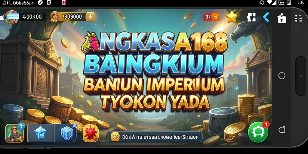 Screenshot menunjukkan pemain mengelola bisnis luar angkasa dalam ANGKASA168.
