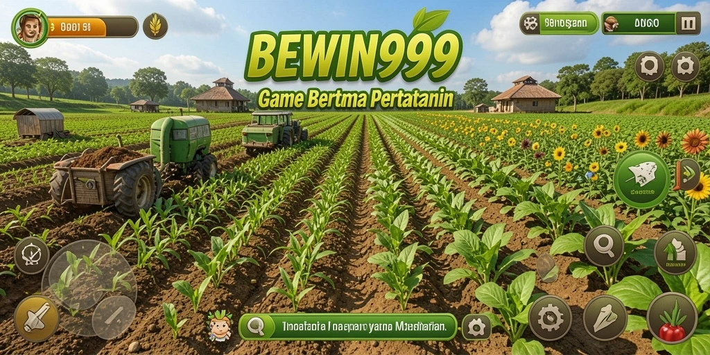Tampilan screenshot BEWIN999 yang menunjukkan aktivitas bertani yang seru.