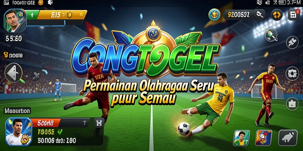 Menggambarkan momen seru dalam permainan olahraga CONGTOGEL.
