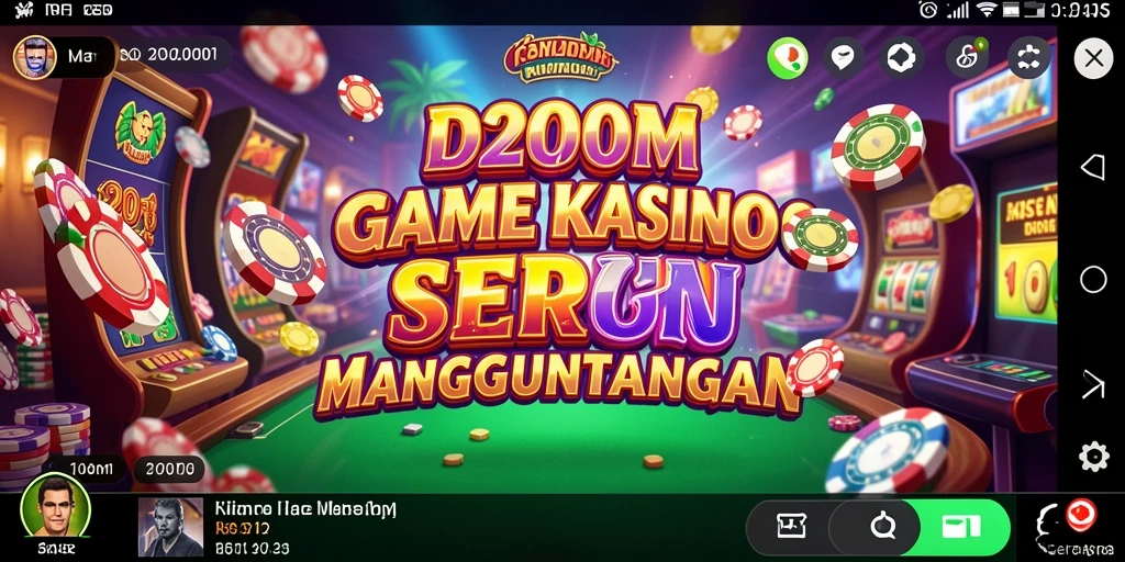 Tampilan screenshot D200M yang menarik dengan gameplay Kasino yang mendebarkan.