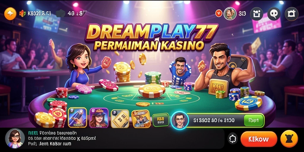Screenshot permainan Kasino yang mendebarkan di DREAMPLAY77.