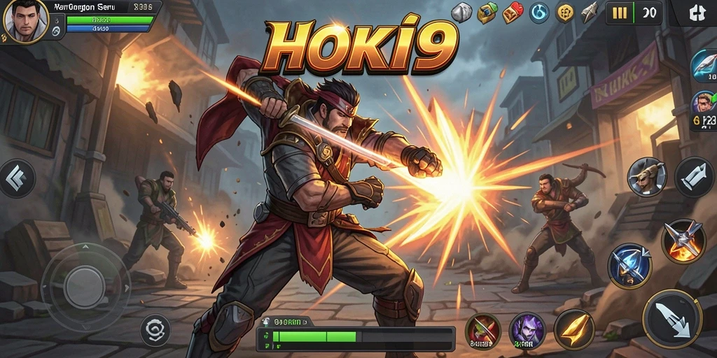 Tampilan gameplay HOKI9 yang seru dan mendebarkan saat pertempuran.