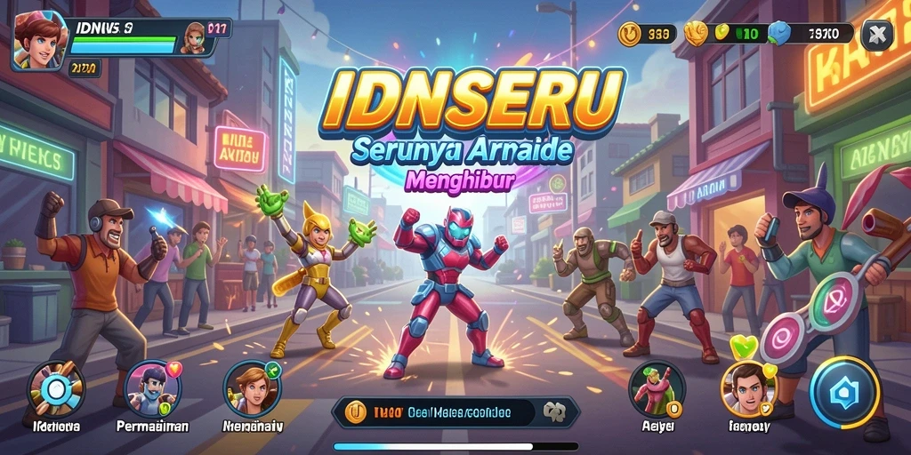 Tampilan gameplay seru dari IDNSERU dengan karakter menarik.