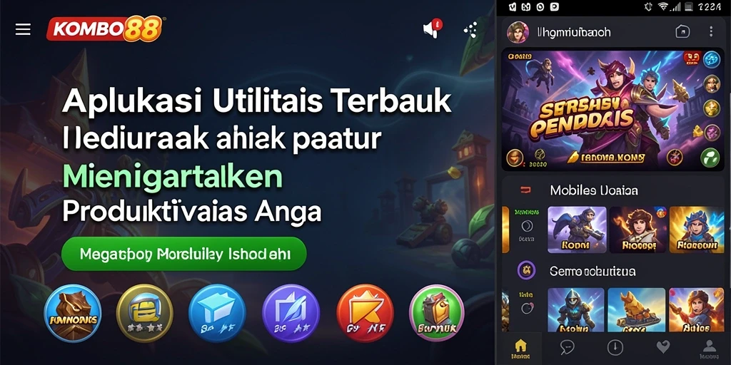 Tampilan antarmuka aplikasi KOMBO88 yang user-friendly.