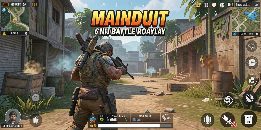 Gameplay seru di MAINDUIT yang penuh aksi Battle Royale.