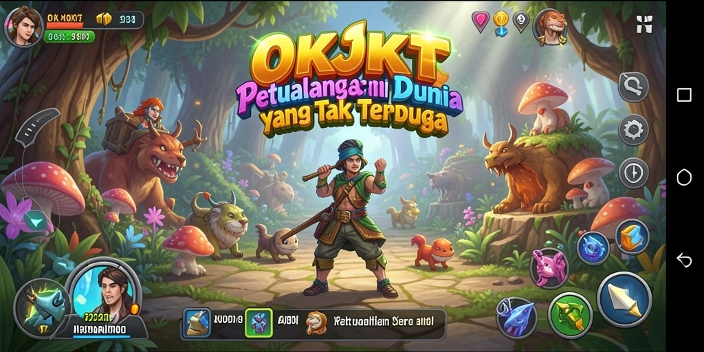 Screenshot menampilkan momen aksi mendebarkan dalam gameplay OKJKT dengan pemandangan yang indah.