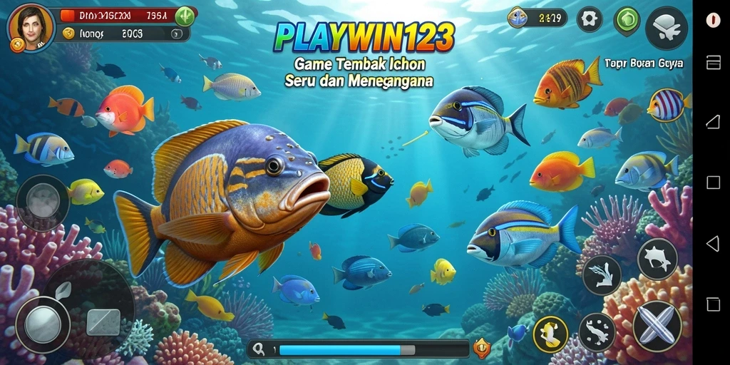 Screenshot gameplay Tembak Ikan yang menampilkan aksi seru dalam <strong>PLAYWIN123</strong>.