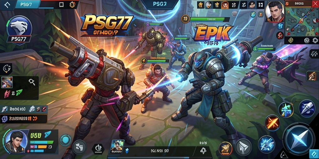 Gameplay mendebarkan di arena pertempuran PSG77.