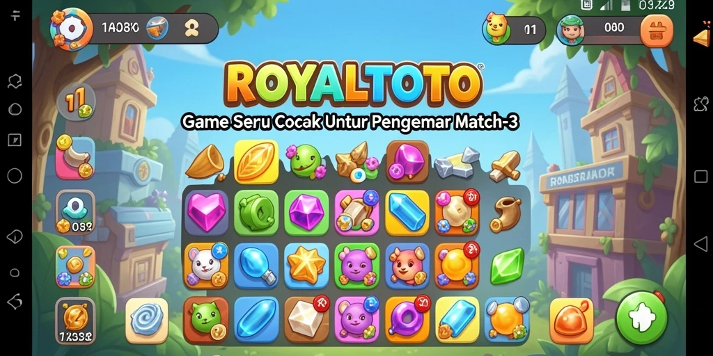 Tampilan gameplay menakjubkan dari ROYALTOTO yang penuh dengan warna.