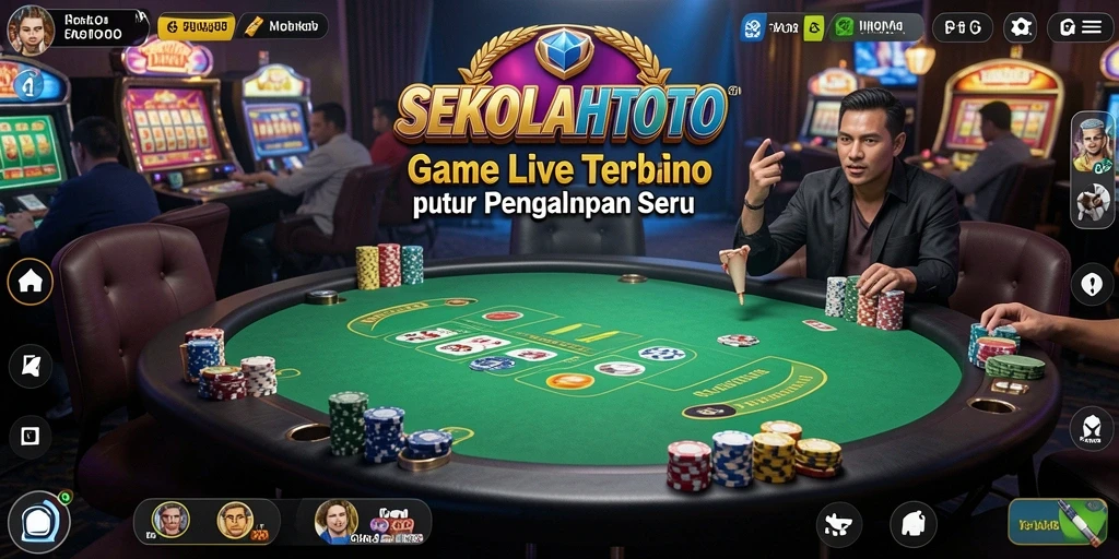 Gameplay Live Casino di SEKOLAHTOTO yang mendebarkan dengan dealer langsung.
