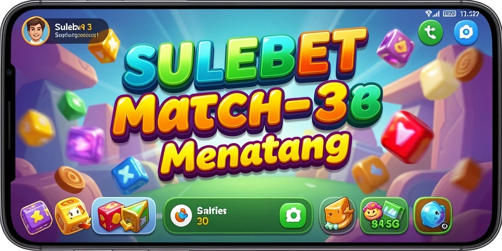 Gameplay SULEBET yang seru dengan tantangan Match-3.